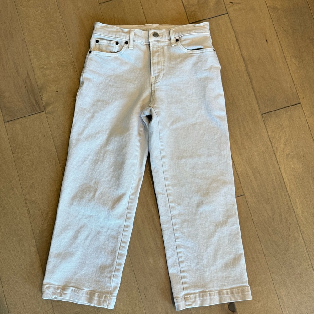 Lucky Brand Wide Crop Mid Rise Jeans